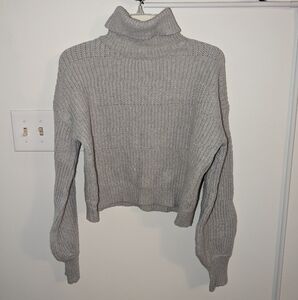 Gray Turtleneck Sweater